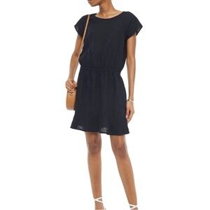 Joie Navy Blue Linen Casual Dress with Dropwaist